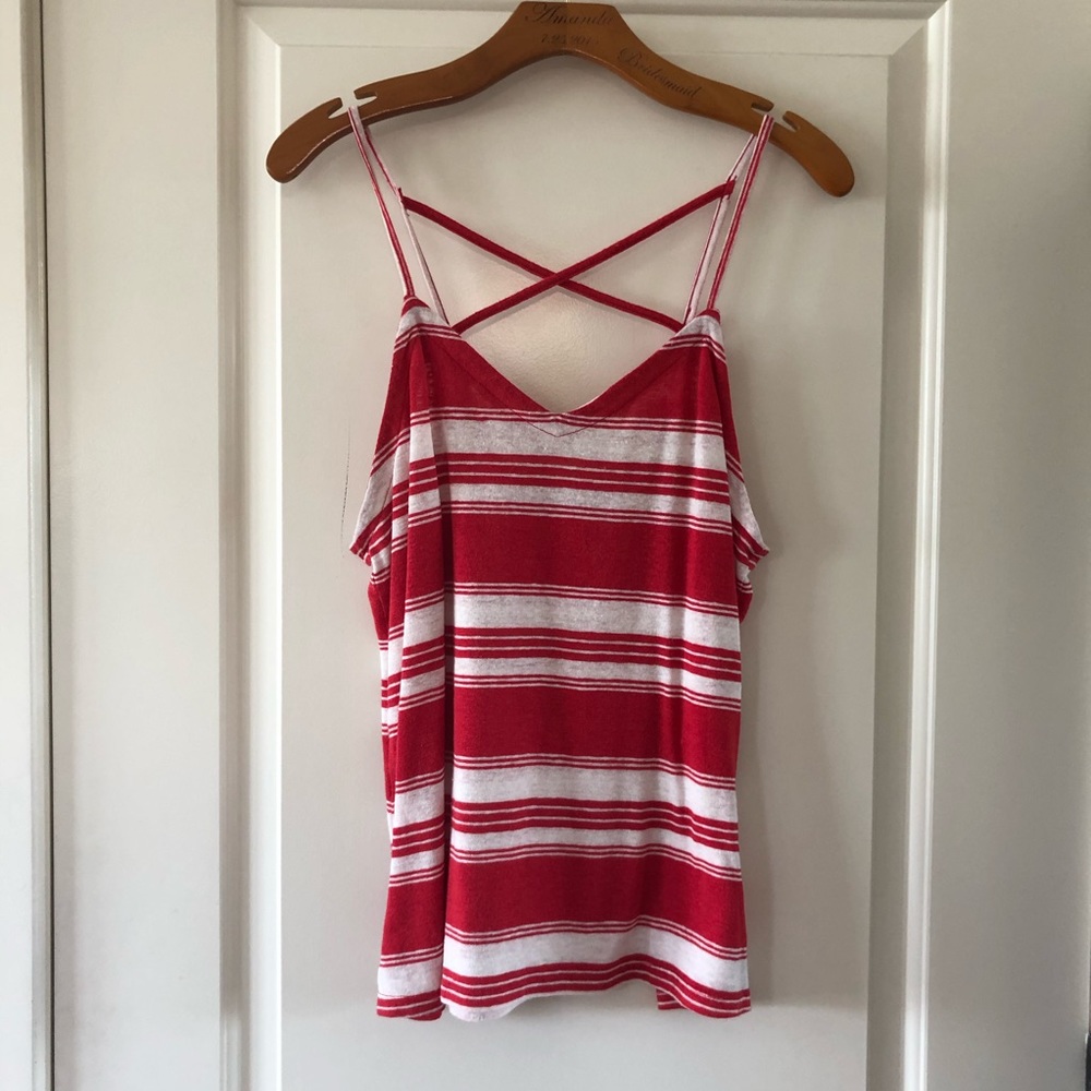 Universal Thread Red Striped Tank Size Large - Picture 3 of 8